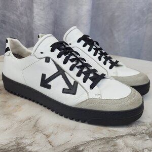 Off White Virgil Abloh White Leather & Suede Sneakers Women's 38